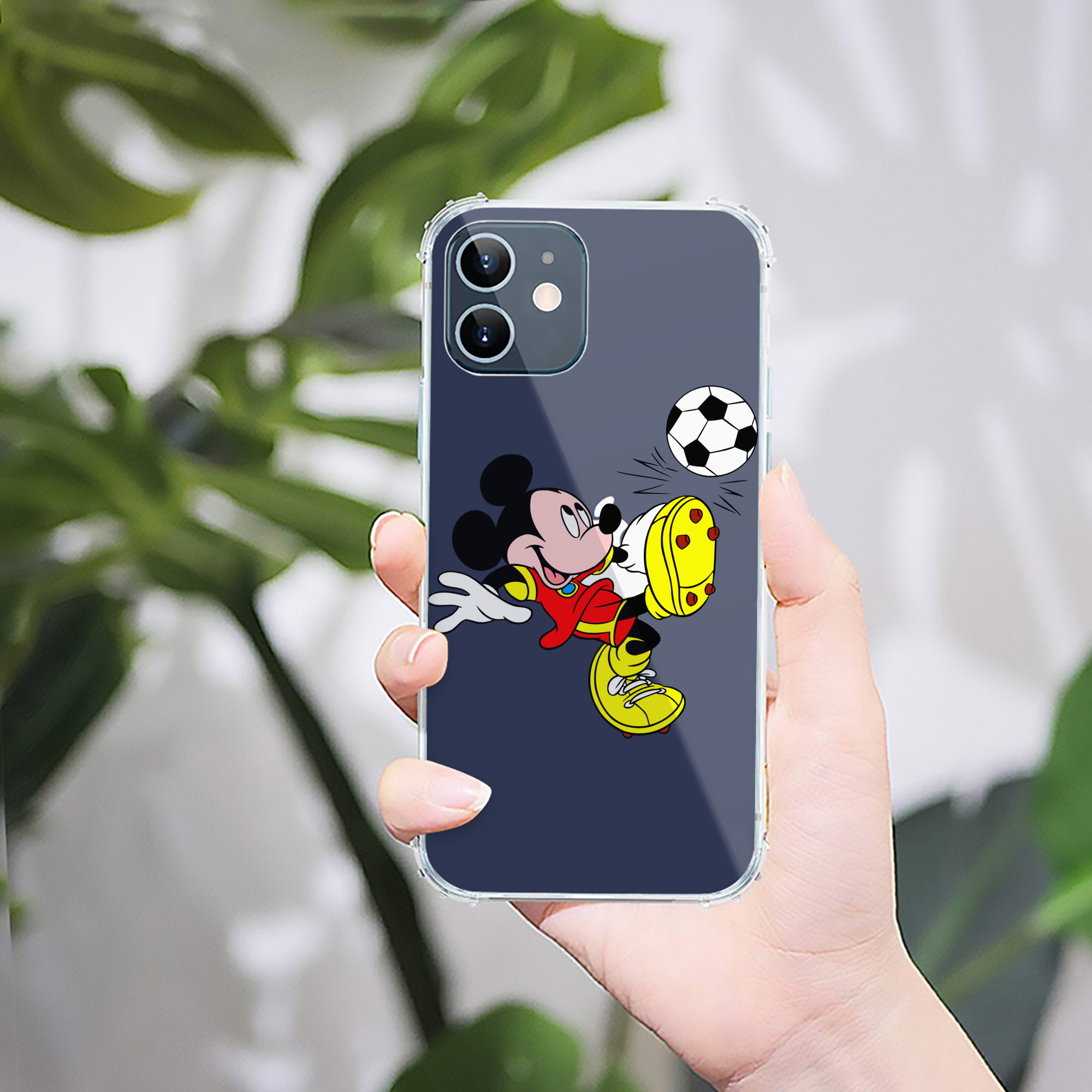 （画像用） ミッキーマウス Mickey Mouse 【iPhone 12シリーズ対応】透明スマホケース（クリアソフトケース）